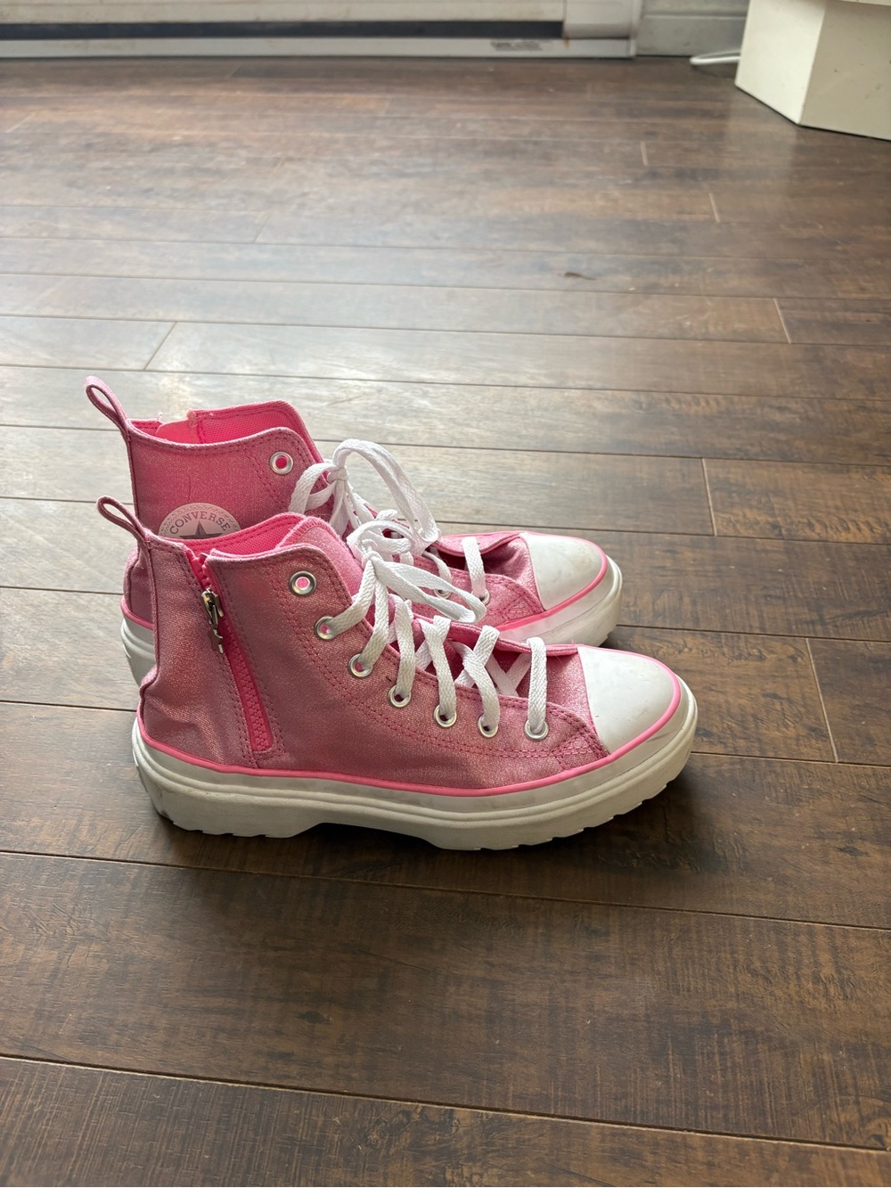 Converse Chuck Taylor Lugged Lift platform pink sneakers - Picture 5 of 13